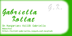 gabriella kollat business card